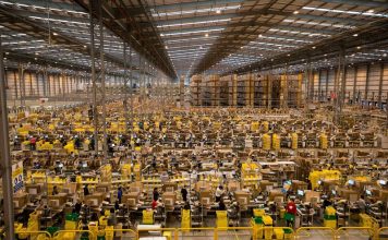 amazon skladiste na snimku od 360 stepeni