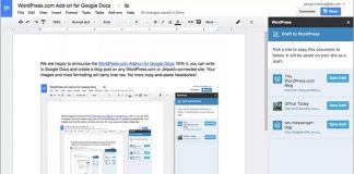 WordPress ekstenzija Google Docs