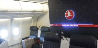 Turkish Airlines laptop u biznis klasi